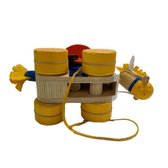 Sevi Italy Cowboy & Horse wooden pull along toy VINTAGE - Picture 3 of 4